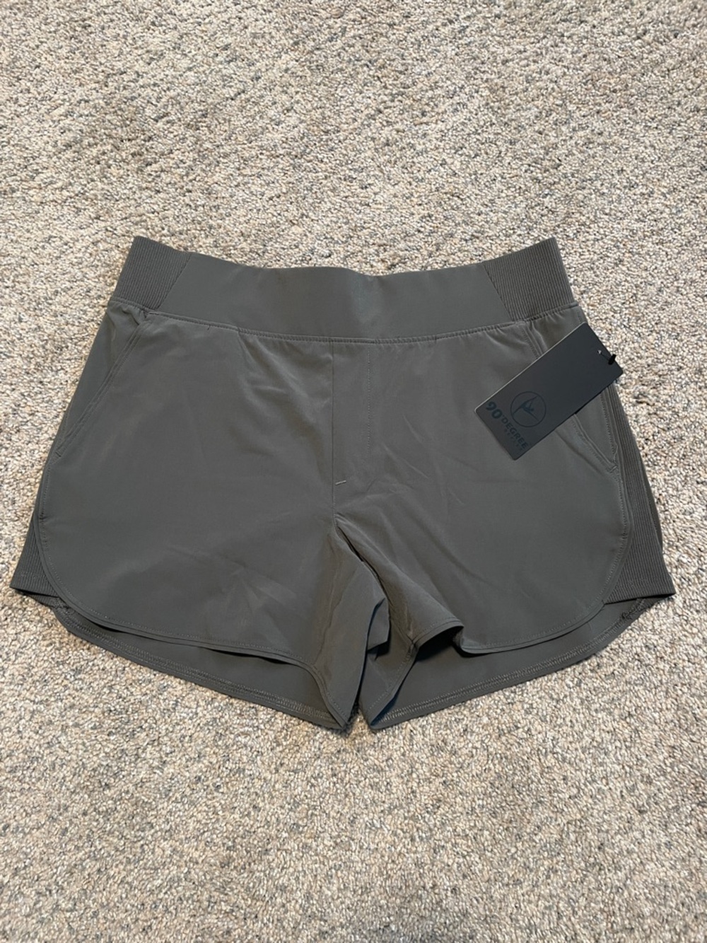 90 Degree By Reflex Women's Athletic Shorts — Olive Green